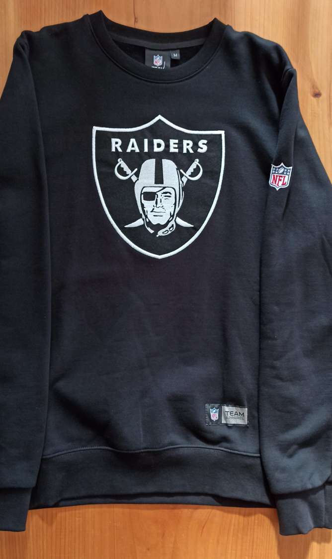 Felpa nera logo Raiders